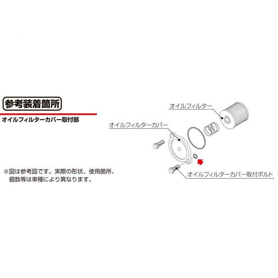 キタコ KITACO Oリング OY-15 ヤマハ車のオイルフィルターカバー取付ボルト用｜power-house-sports｜02
