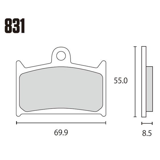RK JAPAN（アールケー・ジャパン） ブレーキパッド 831MAX MEGA ALLOY