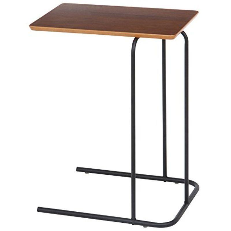 不二貿易 サイドテーブル 幅35cm ブラウン ブラック 木製 12519 ベッドサイドテーブル