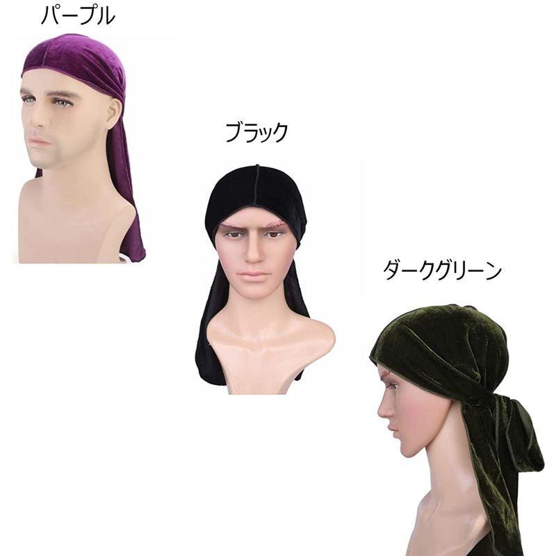 ディフディフ バンダナ スカーフ 海賊 キャップ ヘッド ヘア バンド 頭 無地 防寒 首 仕事 5年保証 屋外 タオル 日焼け ブラック 作業