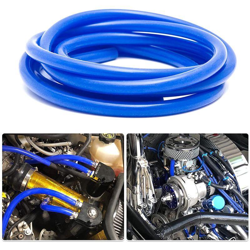Shineyoo シリコンホース 4mm 4mmx3ｍ シリコンほーす バキュームホース 汎用 耐熱 車 青 最大 オフ 4mm