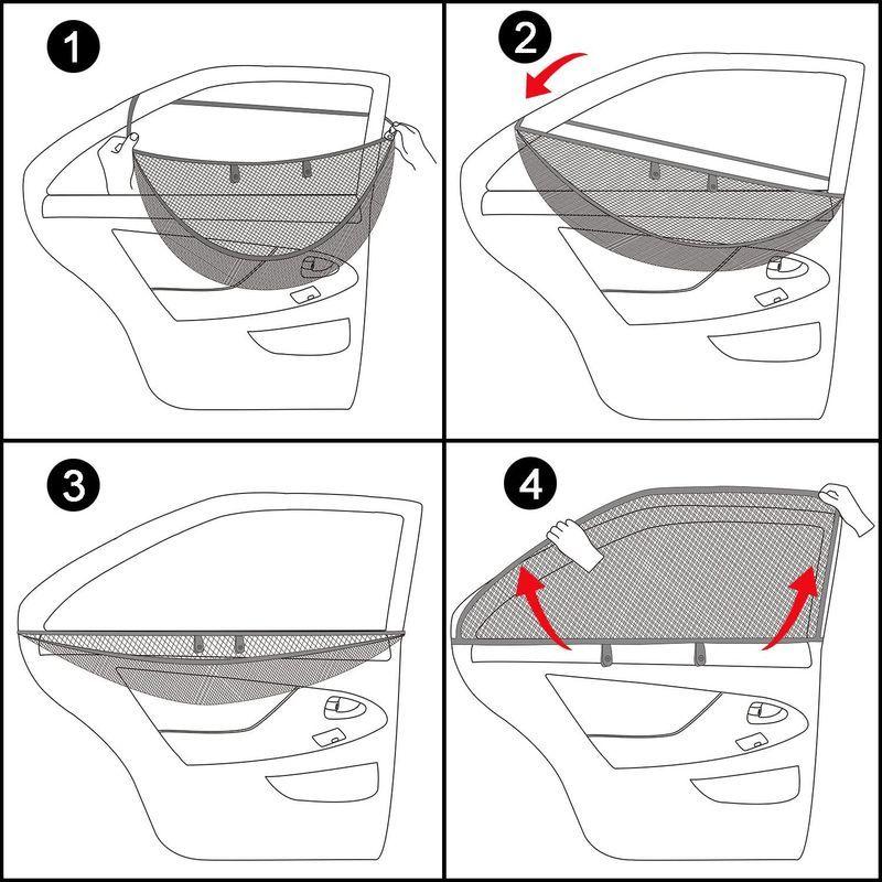 Tfy 車窓サンシェード サイド窓シェード 単層メッシュ日除け 遮光 再再販 日焼け 赤ちゃん フ 子供を守る 視界良い ほとんどの車に対応 ジープ