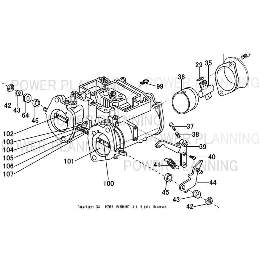 No,101) 40Φスロットルバルブ ミクニ純正 N101,038-165 SOLEX