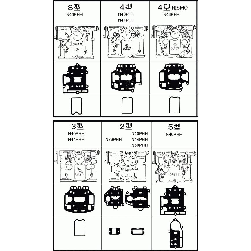 No,4) N107,018 3型・4型用ジェットカバーガスケット ☆ソレックス