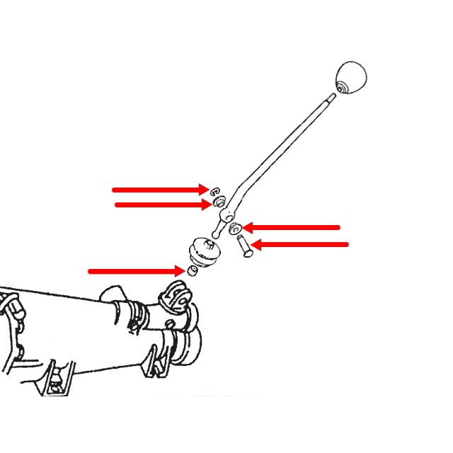 037】サニトラ B120 シフトレバーピン&ブッシュセットN B110 サニー