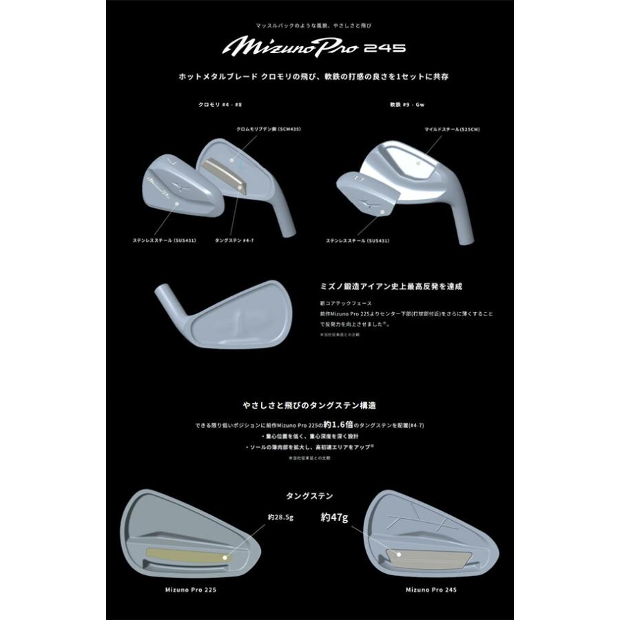 24SSミズノ メンズ ミズノプロ 243 アイアン 6本組(5-9、PW) NS PRO MODUS3 TOUR 105 スチールシャフト MIZUNO GOLF【24】｜powergolf-y｜08