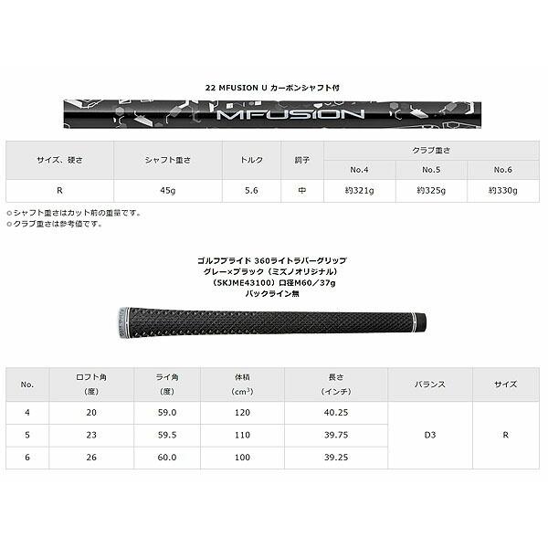 ミズノ メンズ ST-X 220 ユーティリティー 22 MFUSION U カーボンシャフト【22】MIZUNO ゴルフ ST MFUSION