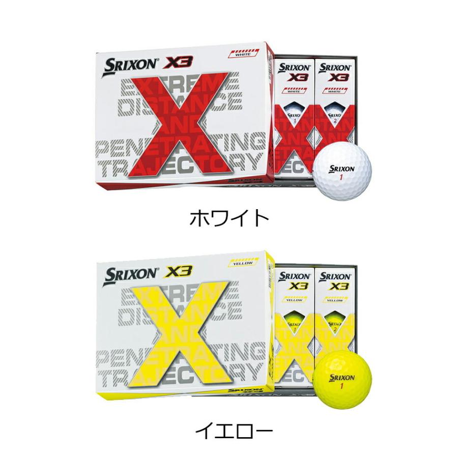 ダンロップ スリクソン エックススリー X3 ゴルフボール １ダース【22】SRIXON X3｜powergolf-y｜02