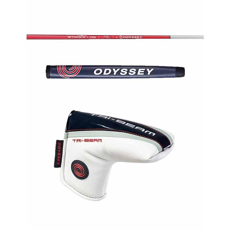 オデッセイ メンズ トライビーム TRI-BEAM パター ストロークラボシャフト ODYSSEY Pistol ブルー/ブラック グリップ ODYSSEY ゴルフ パター【23】の画像