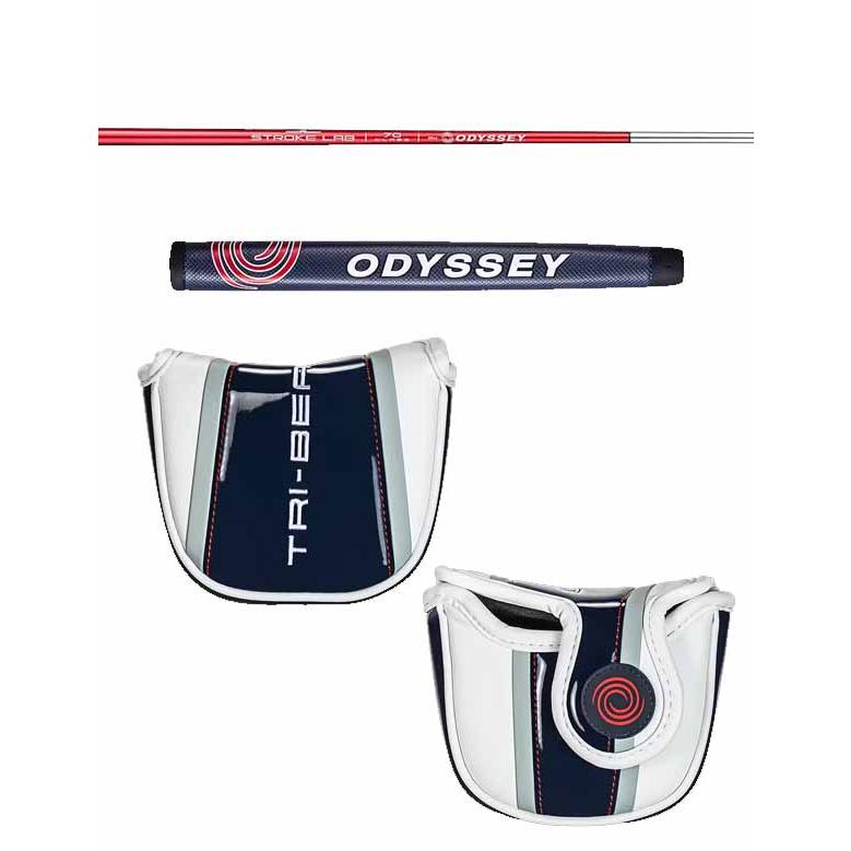 オデッセイ メンズ トライビーム TRI-BEAM パター ストロークラボシャフト ODYSSEY Pistol ブルー/ブラック グリップ ODYSSEY ゴルフ パター【23】の画像