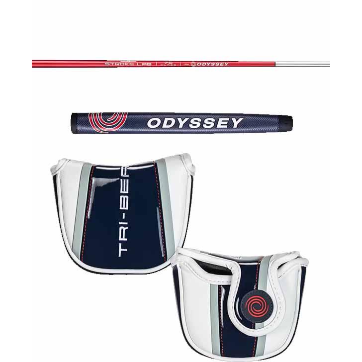 オデッセイ メンズ トライビーム TRI-BEAM パター ストロークラボシャフト ODYSSEY Pistol ブルー/ブラック グリップ ODYSSEY ゴルフ パター【23】の画像