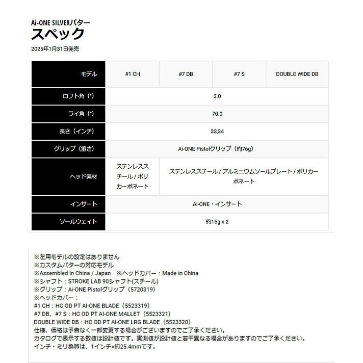 【数量限定】オデッセイ メンズ Ai-ONE シルバー パター STROKE LAB 90 スチールシャフト ODYSSEY パター【25】_5