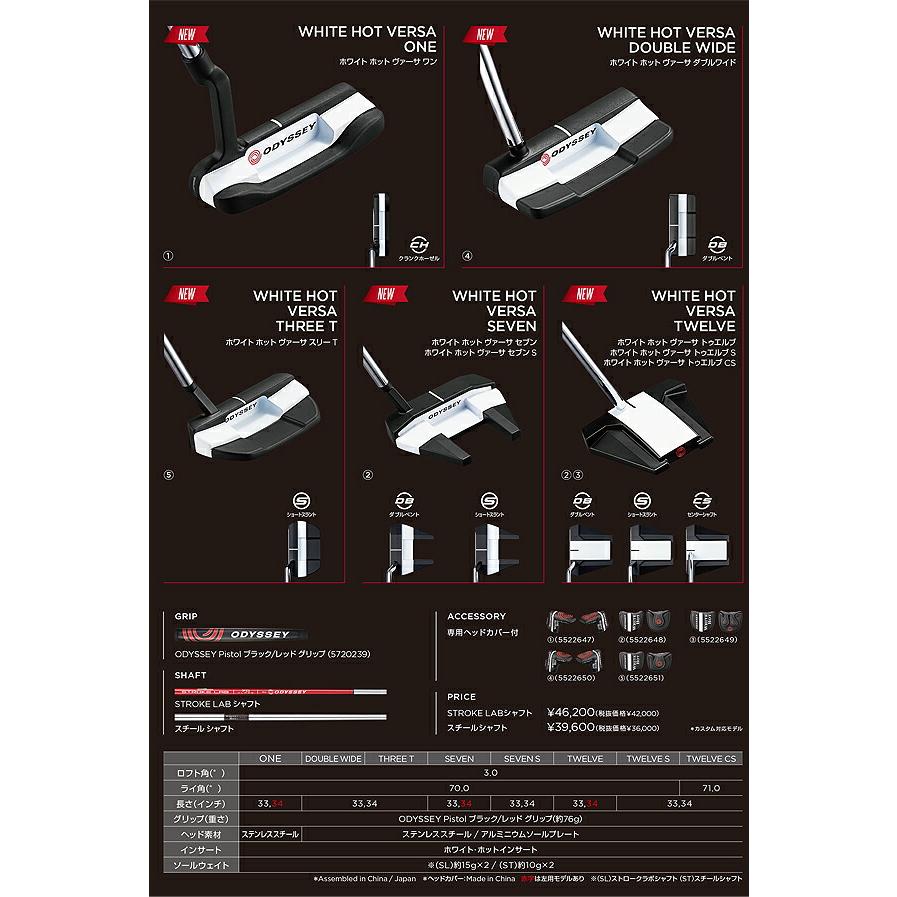特価セール】オデッセイ メンズ ホワイトホット バーサ パター 