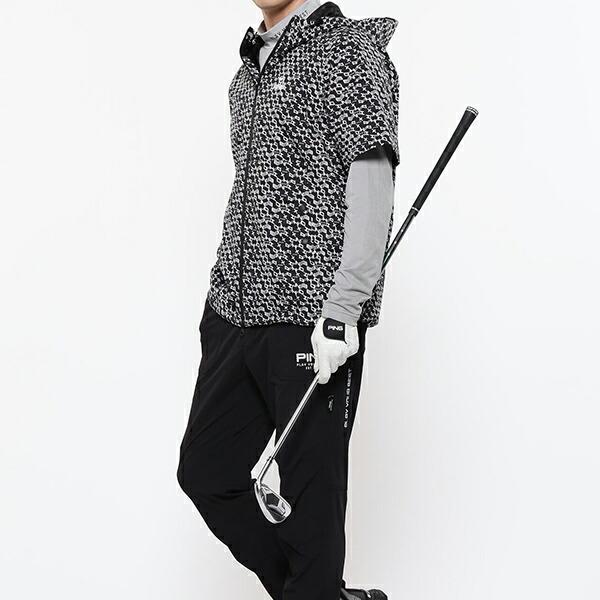 新品定価3.2万 PING APPAREL 2WAYフルジップブルゾン ブラック 特価】ピンアパレル 2025年春夏モデル メンズ 2WAY フルジップ