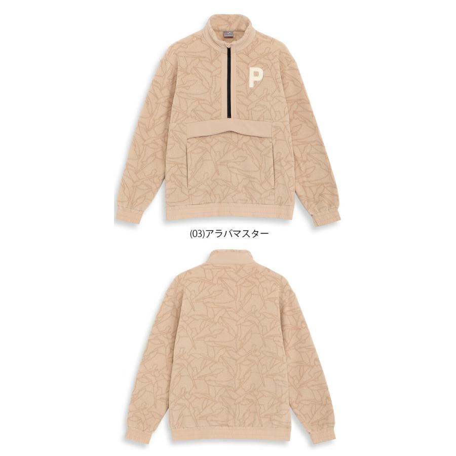 プーマゴルフ 2023年秋冬モデル メンズ Pフリース モノグラムプリント