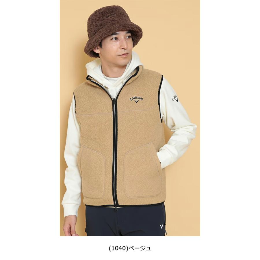 美品 Callaway キャロウェイ ボア フリースベスト キャロウェイ アパレル 2024年秋冬モデル メンズ シェルパ