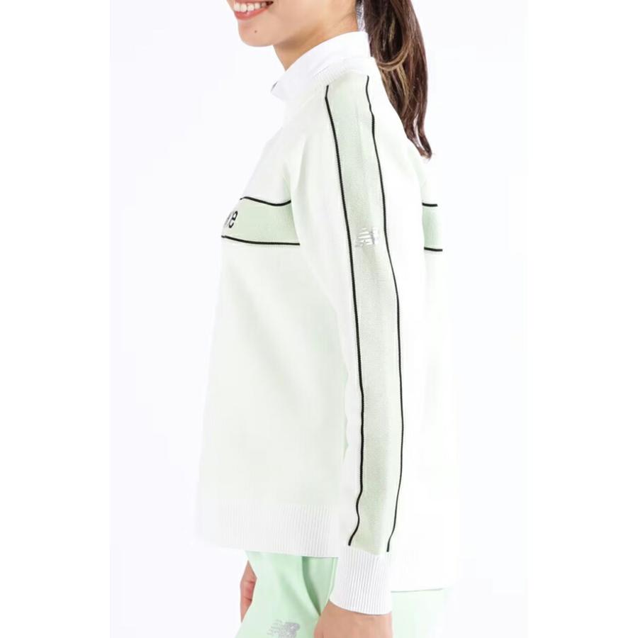 New Balance オフホワイト XL セーター ニューバランスゴルフ 2024年春夏モデル レディース クルーネック