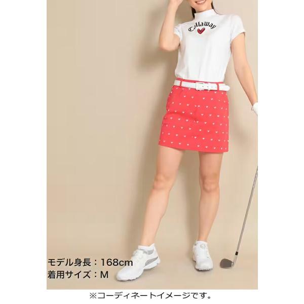 Callaway ハート柄 フレアスカート　ベージュM 特価】キャロウェイ アパレル 春夏モデル レディース ハート プリント
