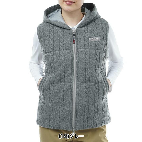 トミーヒルフィガー 秋冬モデル レディース ケーブルパテッド ベスト