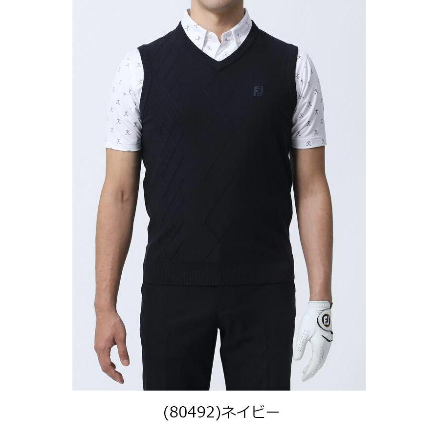 フットジョイ 2023年春夏モデル メンズ Vネックアーガイルニット フットジョイ 2023年春夏モデル メンズ Vネックアーガイルニット