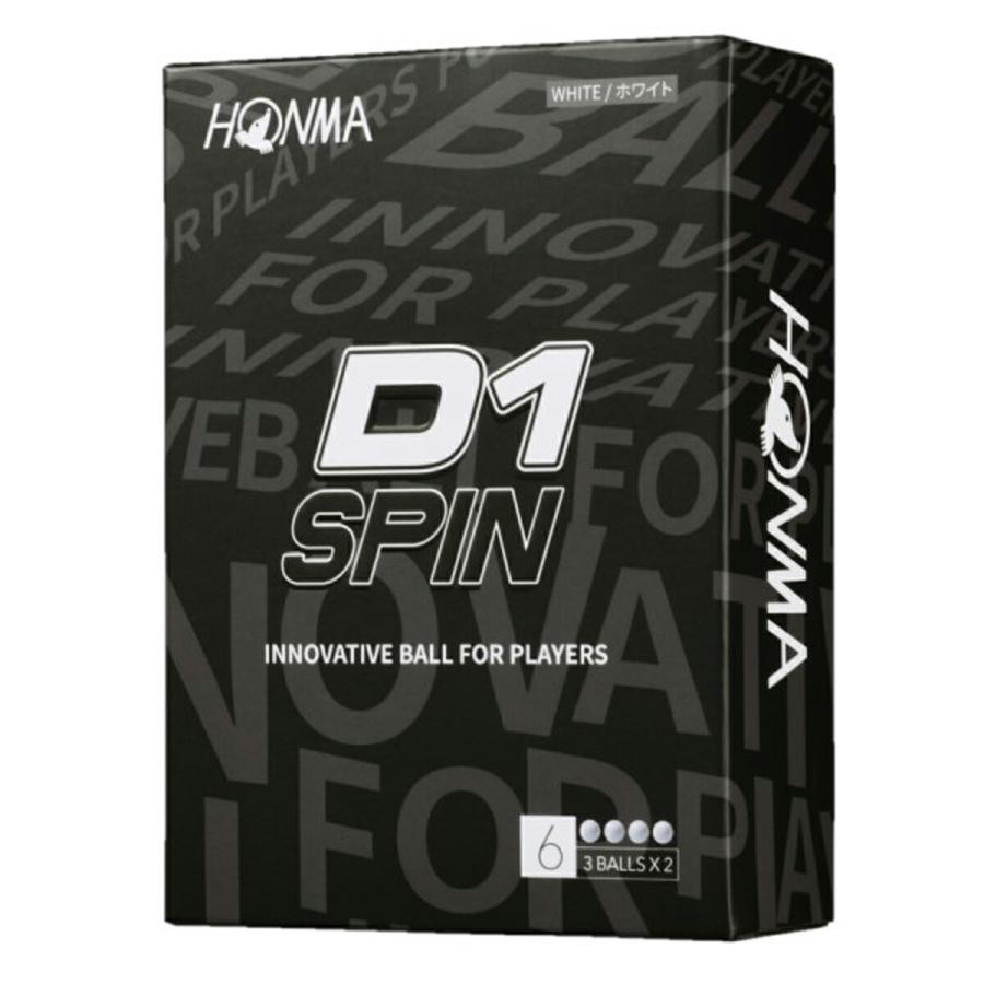 本間ゴルフ メンズ D1 スピン ゴルフボール 半ダース（6球） 2分の1