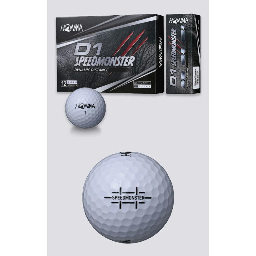 【あす楽】【5ダースセット】★D1を超える飛びとスピン★本間ゴルフ D1 スピードモンスター ゴルフボール ホンマ ゴルフ【20】ディスタンス