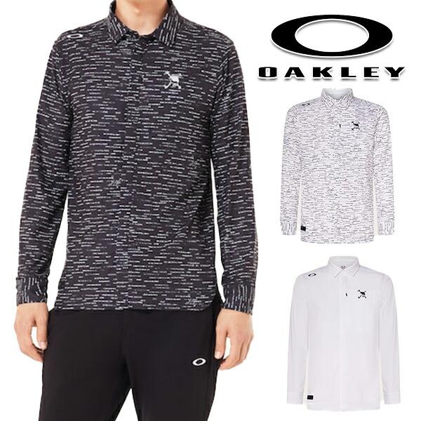 オークリー 2024年秋冬モデル メンズ SKULL DOBBY WV LS SHIRT 長袖