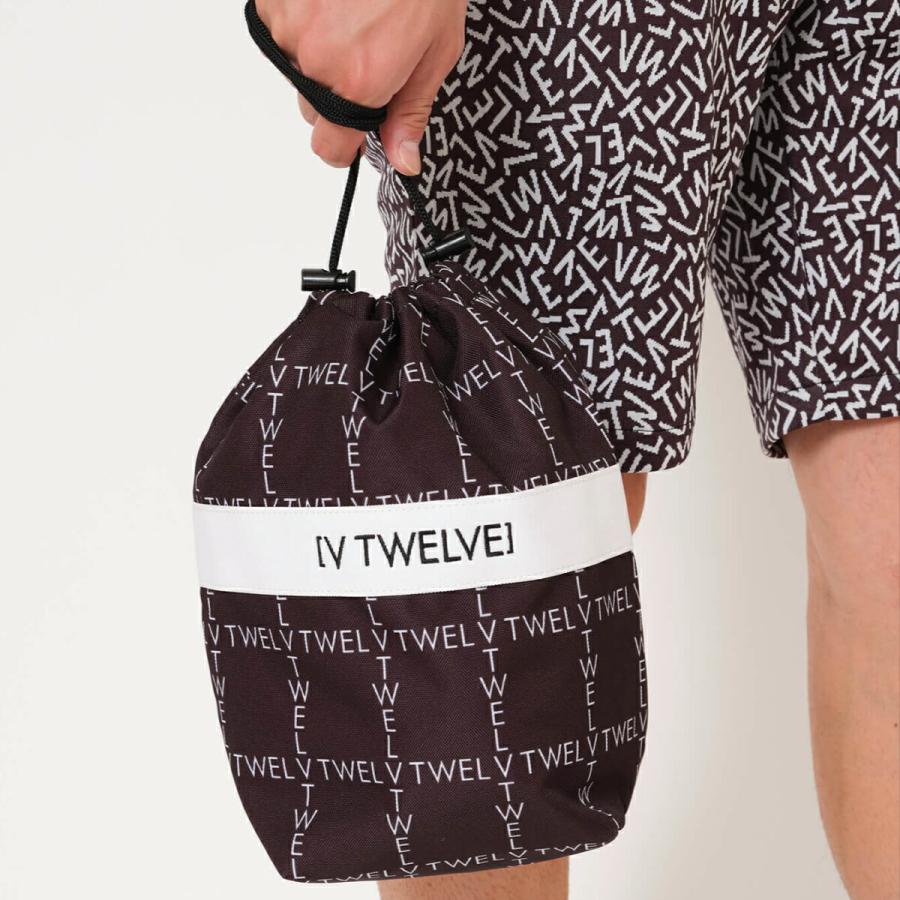 V12 2026年春夏モデル ユニセックス TYPO GRID POUCH ポーチ V122610-BG08【26SS】の画像