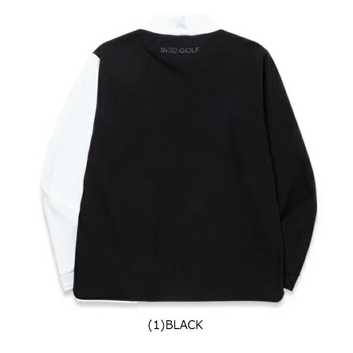 【特価】SY32 秋冬モデル メンズ ウィンド ガード ニットモックネットク 長袖シャツ SYG-24A020ABS【24】_3