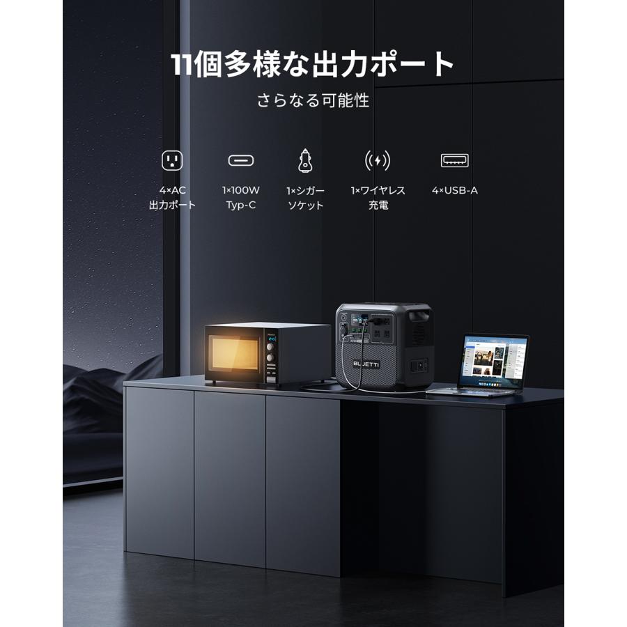 防災グッズ ポータブル電源 ソーラーパネル セット BLUETTI AC180+350W 1152Wh/1800W 蓄電池 5年保証 大容量 太陽光発電 節電対策 アウトドア キャンプ 車中泊