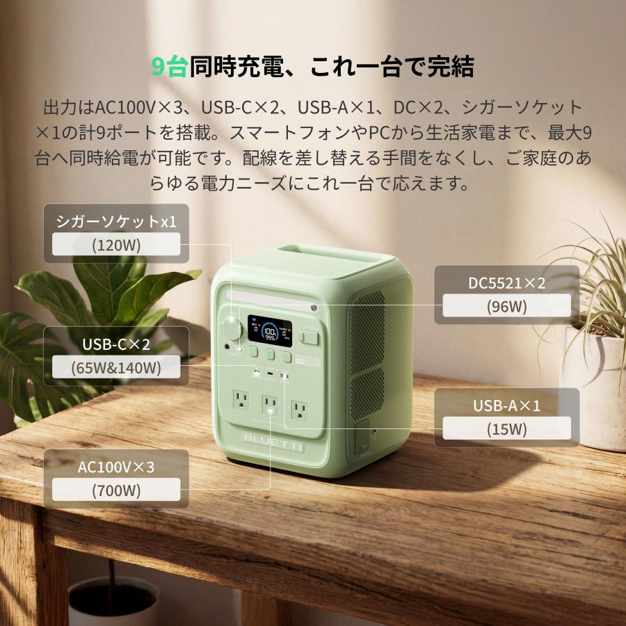 BLUETTI 【クーポン利用で78,100円 9/17迄】【1kWh最軽量】BLUETTI