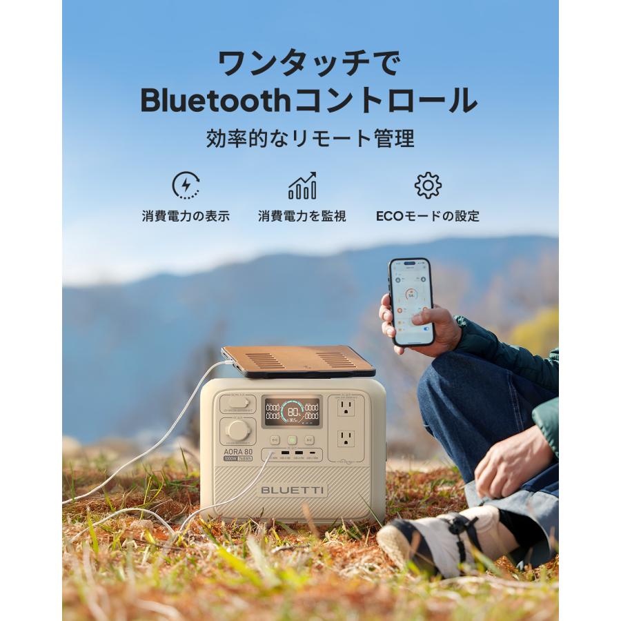 ブルーティ ポータブル電源 AORA80 BLUETTI ポータブル電源 AORA 80 +120W ソーラーパネル ブルーティ