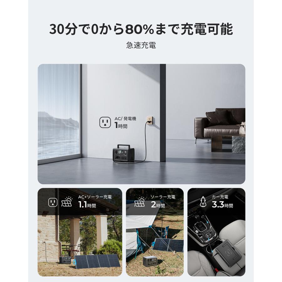 BLUETTI ポータブル電源 EB3A スチールグレー 268Wh/600W 軽量 BLUETTI ポータブル電源 EB3A スチールグレー 268Wh/600W 軽量