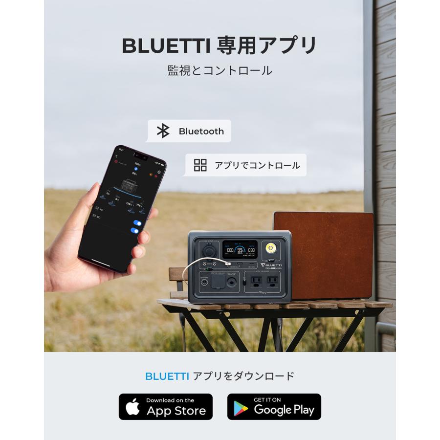 BLUETTI ポータブル電源 EB3A スチールグレー 268Wh/600W 軽量 小型 蓄電池 家庭用 リン酸鉄 ポータブルバッテリー 防災 停電 アウトドア キャンプ｜poweroak｜07