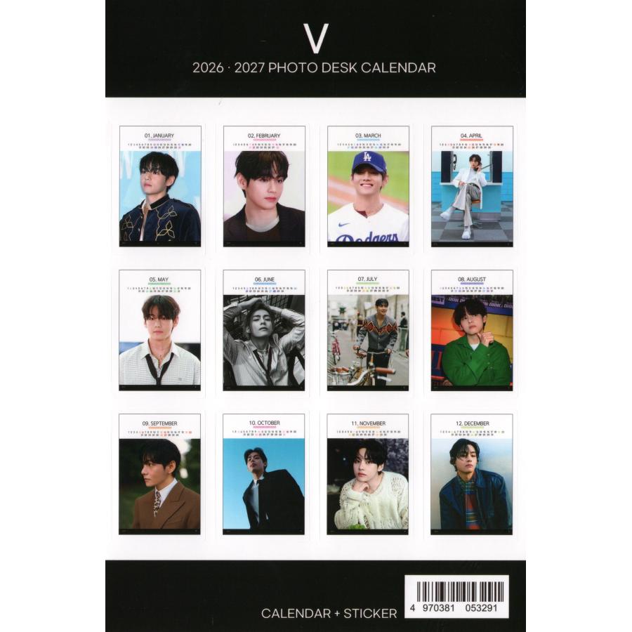 BTS V テテ グッズ 卓上 カレンダー (写真集) 2026~2027年(2年分) +
