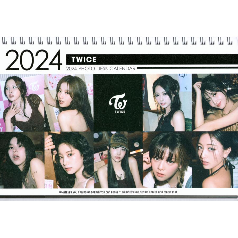 TWICE グッズ 卓上 カレンダー (写真集 カレンダー) 2024~2025年 (2年分) + ステッカーシール [12点セット] K-POP | 