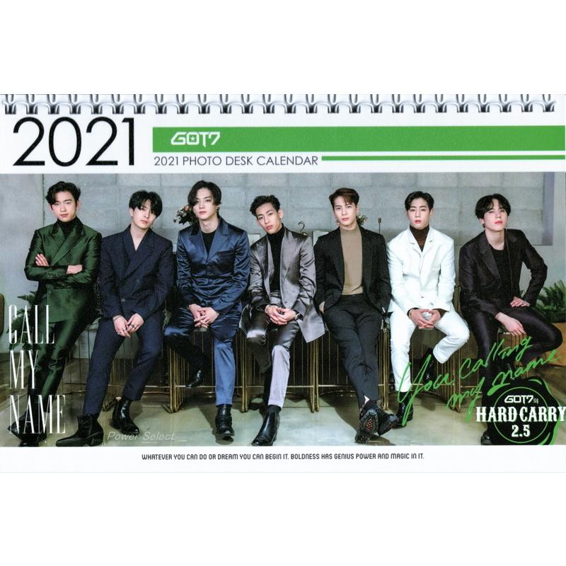 GOT7 グッズ 卓上 カレンダー (写真集 カレンダー) 2021~2022年 (2年分) + フォトデスクカレンダー [2点セット] | 