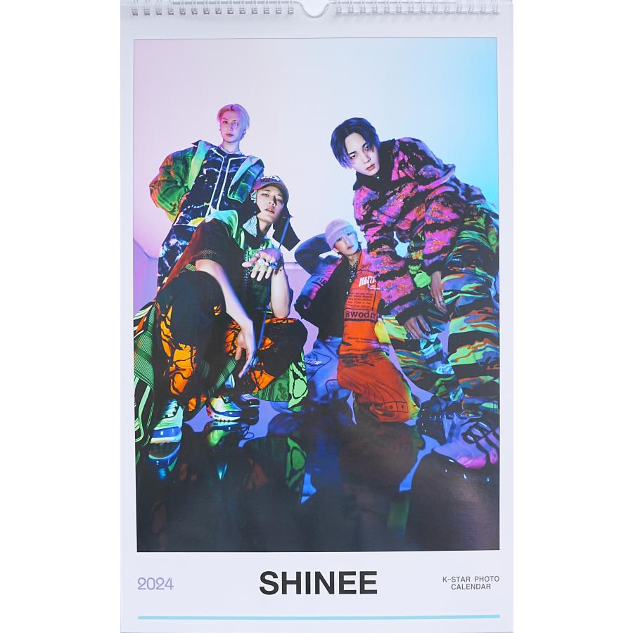 SHINee シャイニー グッズ 大判 壁掛け カレンダー 2024年 (令和6年) + カレンダーステッカーセット + ストラップ | 