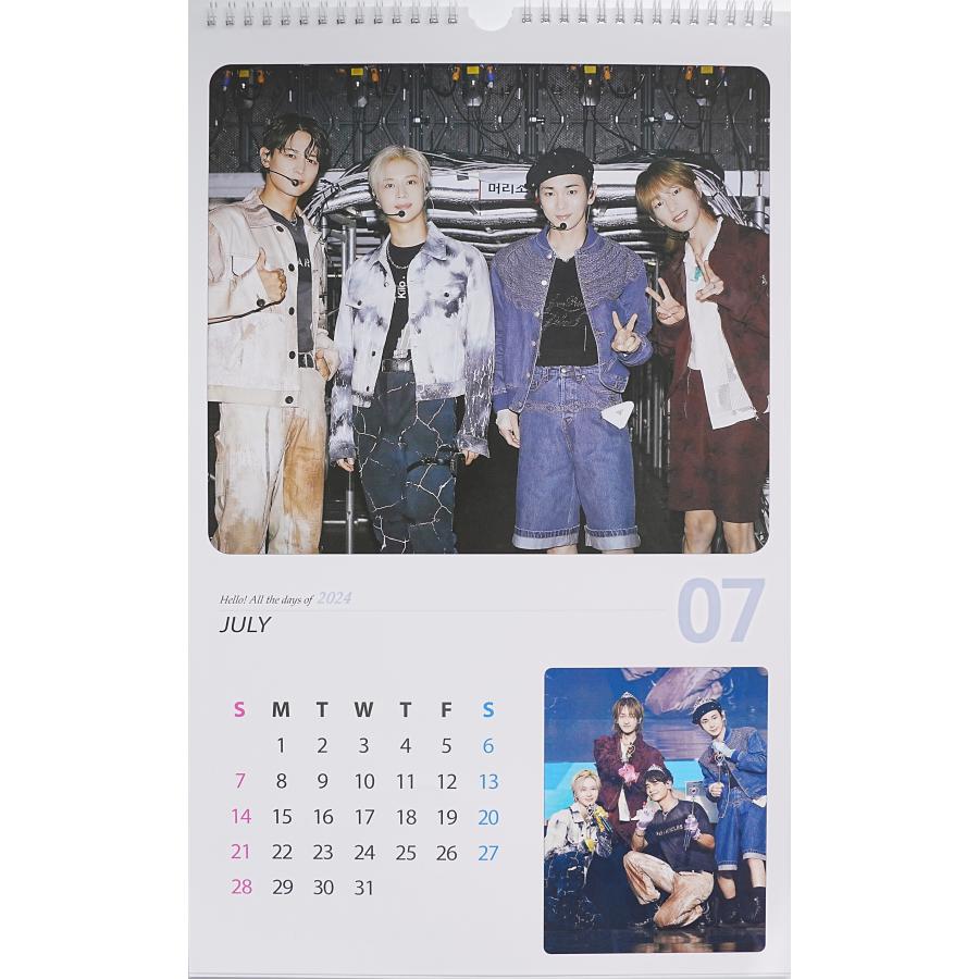 SHINee シャイニー グッズ 大判 壁掛け カレンダー 2024年 (令和6年) + カレンダーステッカーセット + ストラップ |  | 01