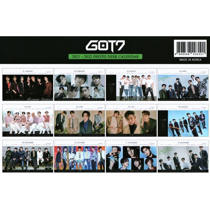 GOT7 グッズ 卓上 カレンダー (写真集 カレンダー) 2021~2022年 (2年分) + フォトデスクカレンダー [2点セット] |  | 02