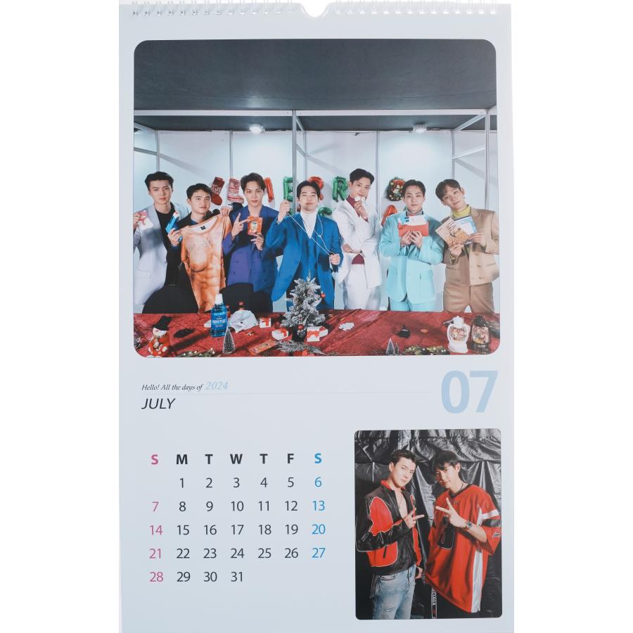 EXO エクソ グッズ 大判 壁掛け カレンダー 2024年 (令和6年) + カレンダー ステッカーセット K-POP |  | 01
