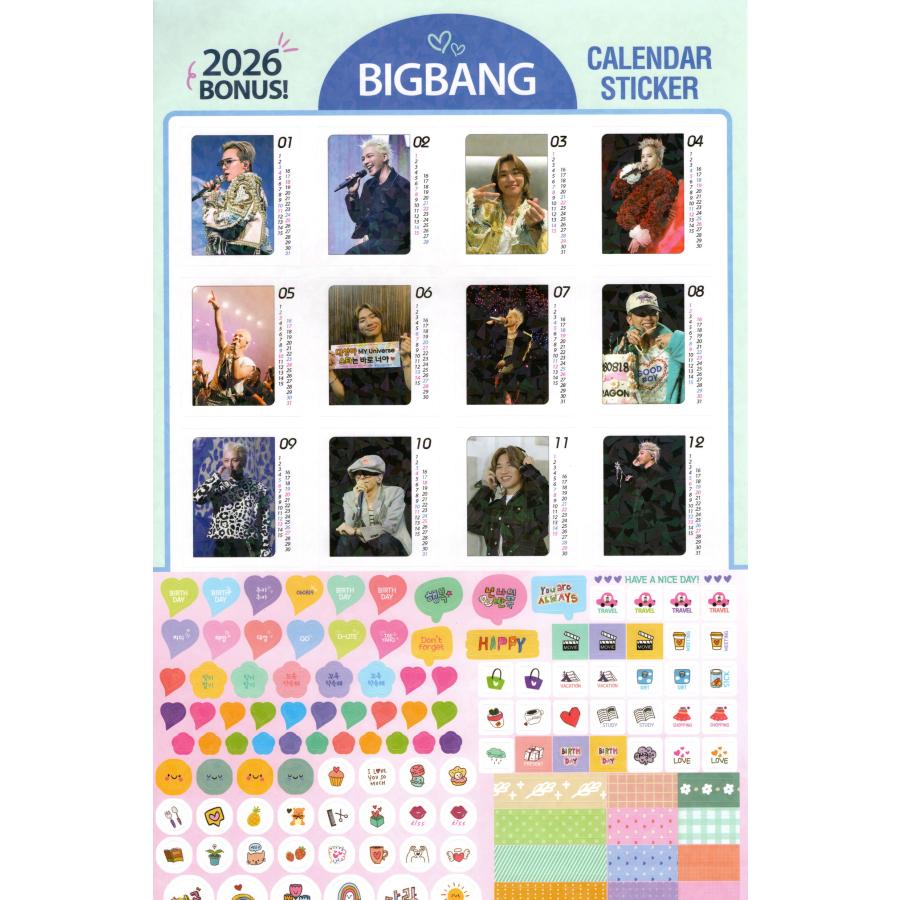 BIGBANG カレンダー BIGBANG ビッグバン 2026 2027 卓上 カレンダー DESK CALENDAR