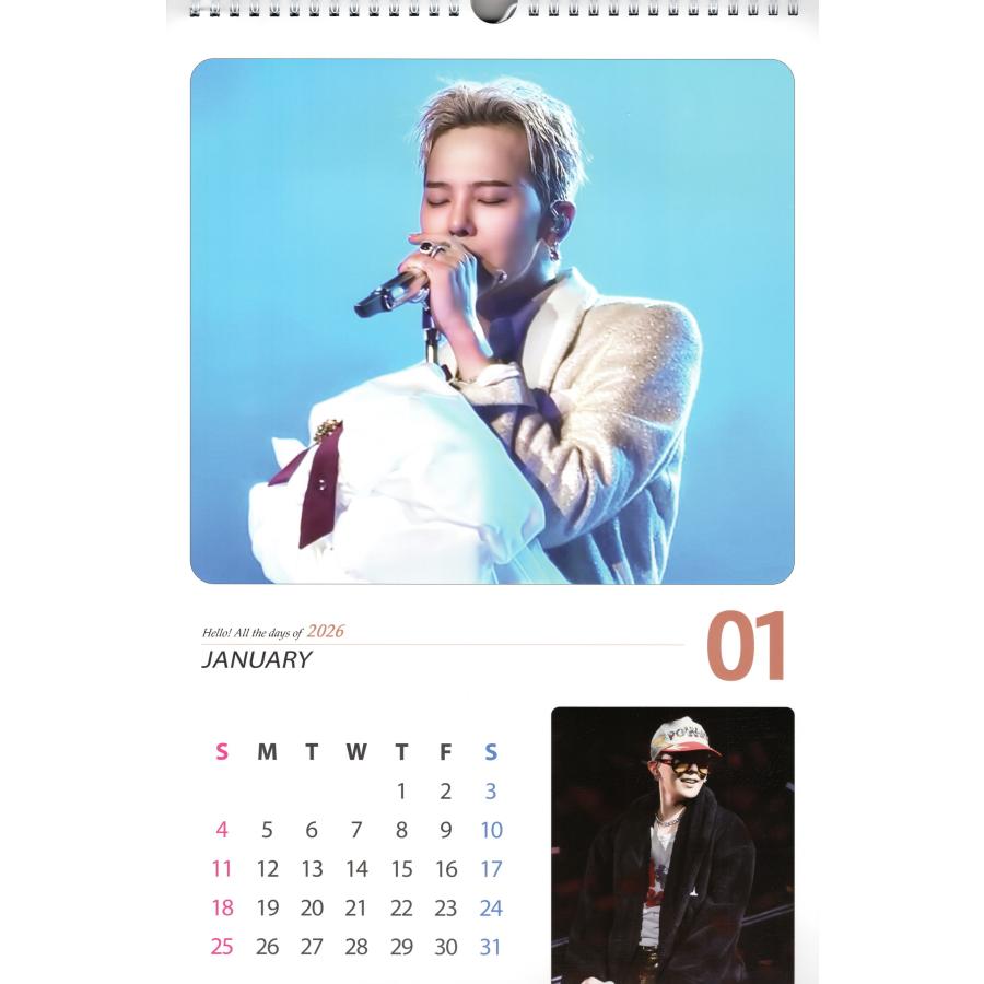 G-DRAGON ジードラゴン グッズ 大判 壁掛け カレンダー 2026年 (令和8