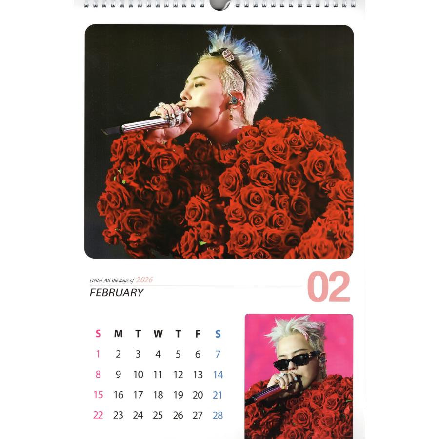 G-DRAGON ジードラゴン グッズ 大判 壁掛け カレンダー 2026年 (令和8