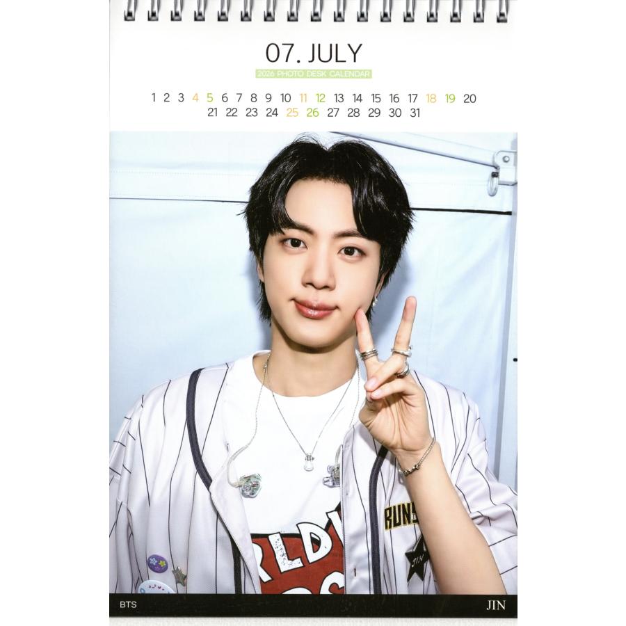 BTS JIN ジン グッズ 卓上 カレ ンダー (写真集) 2026 ~ 2027年 (2年分) + ステッカ ーシール [ 12点セット] |  | 01