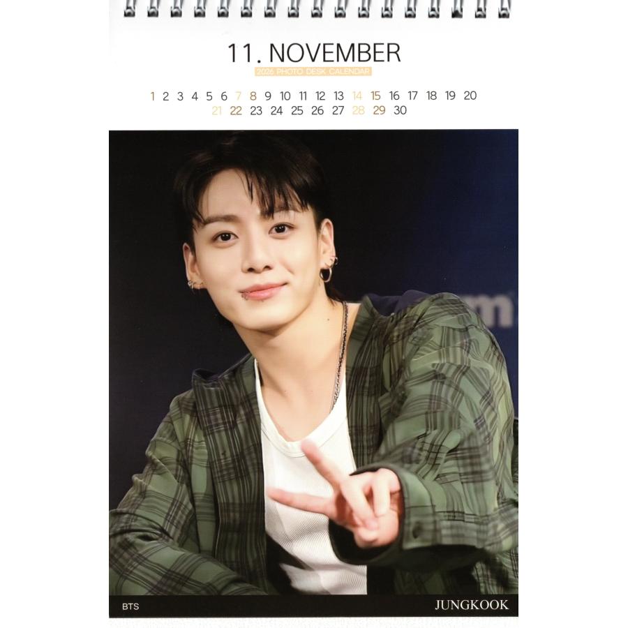 BTS ジョングク グッズ 卓上 カレンダー 2026~2027年 (2年分) +