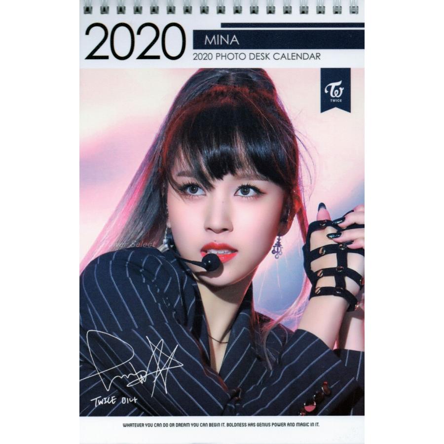 TWICE トゥワイス MINA ミナ グッズ 卓上 カレンダー (写真集 カレンダー) 2020 ~ 2021年 (2年分) + フォトデスクカレンダー [2点セット] | 
