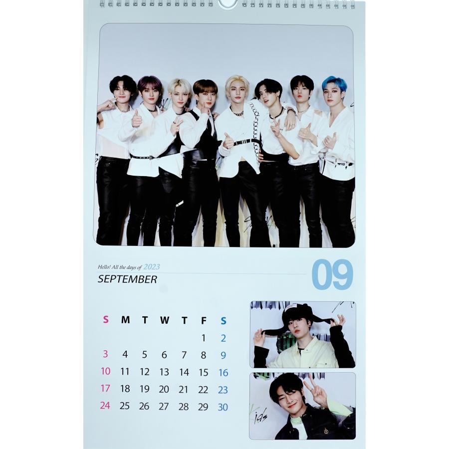 STRAY KIDS ストレイキッズ グッズ 大判 壁掛け カレンダー 2023年 (令和5年) + カレンダー ステッカーセット|powerselect|05