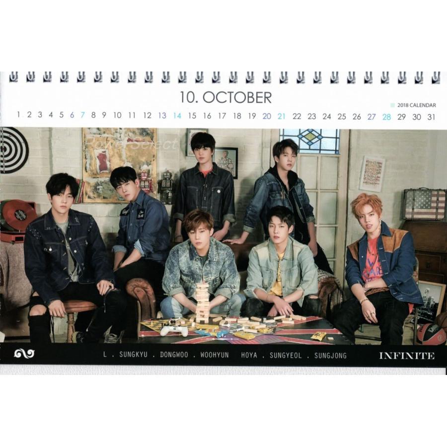 INFINITE インフィニット グッズ 写真集 カレンダー 卓上 カレンダー ( 2017~2018年 2年分)  [2点セット] + ステッカーセット |  | 01
