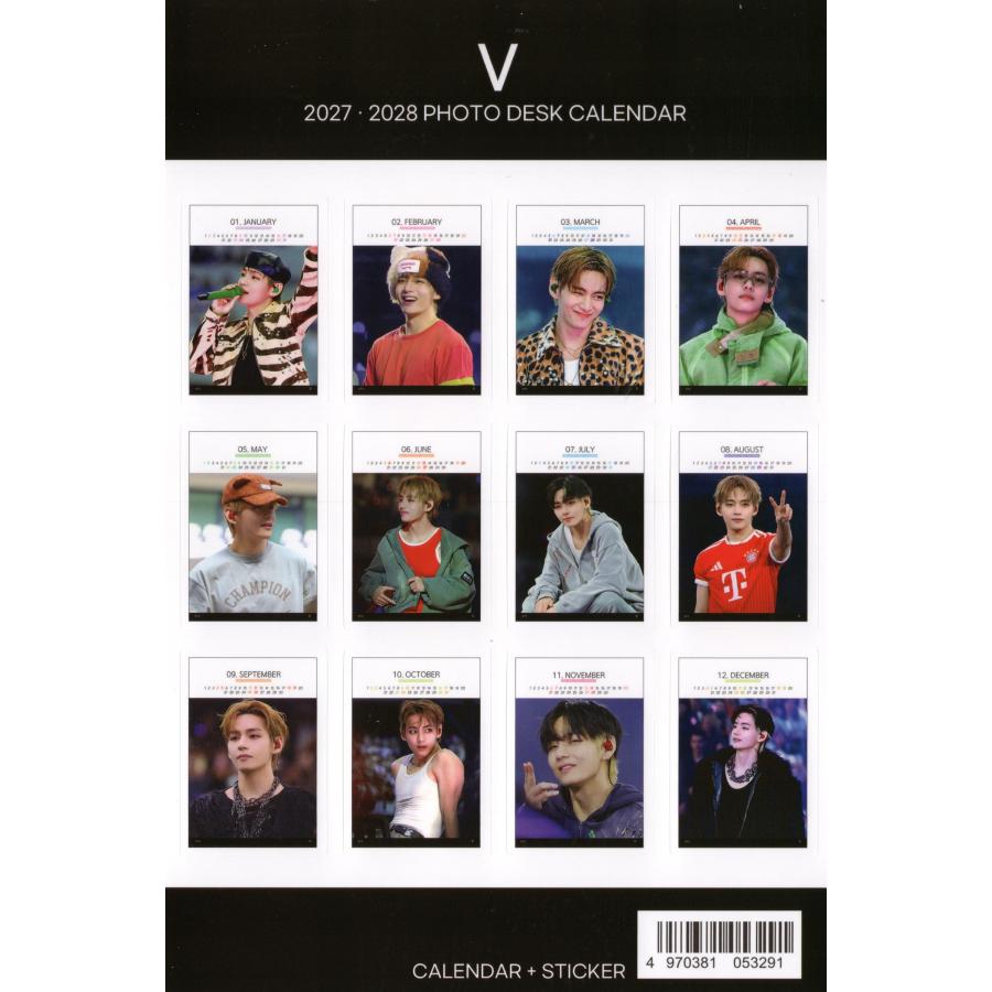 BTS V テテ グッズ 卓上 カレンダー (写真集) 2027~2028年(2年分) +